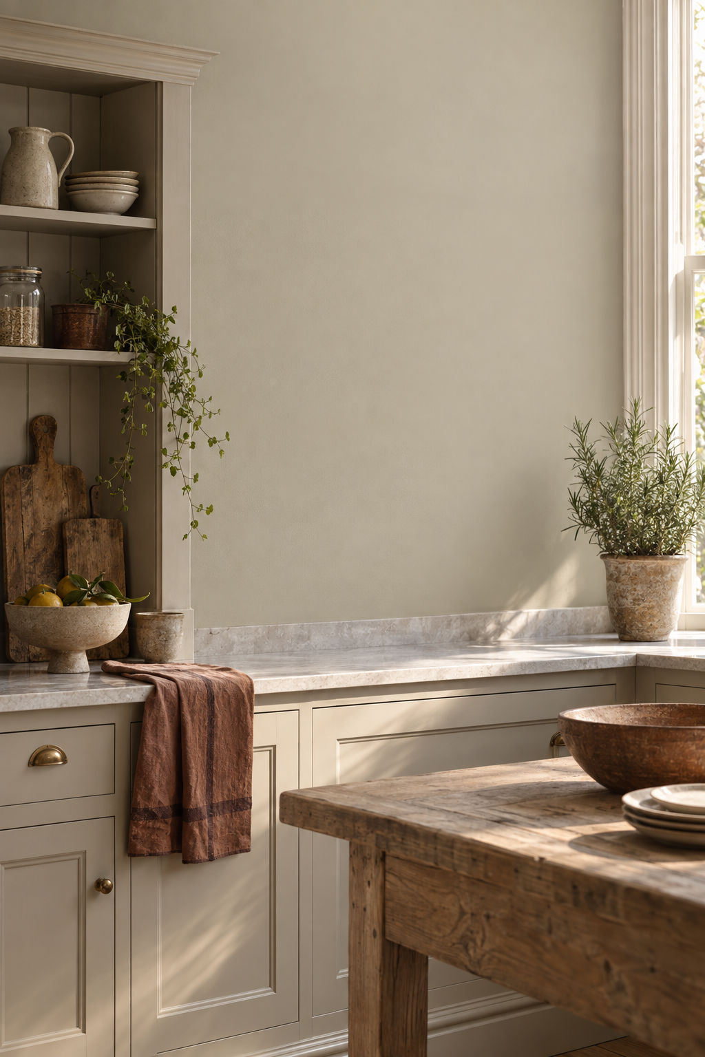 Placepaints Stockholm Birch paint — Kitchen · wall and light study
