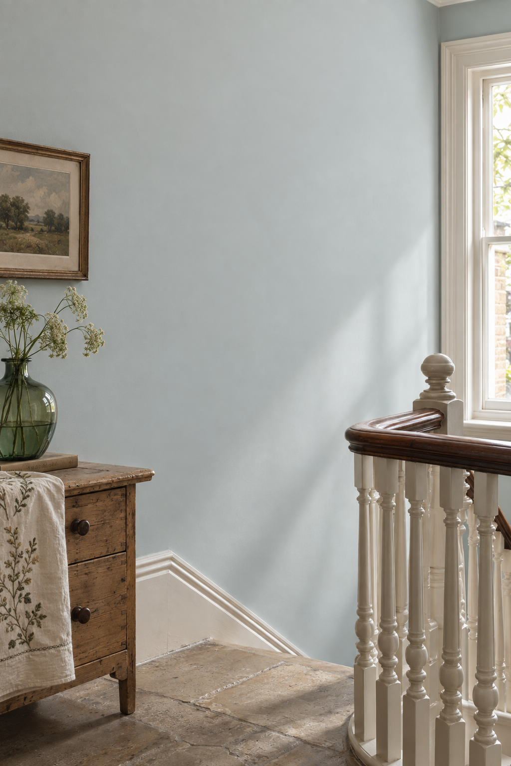 Placepaints Aspen Slopes paint — Stair Landing · wall and light study