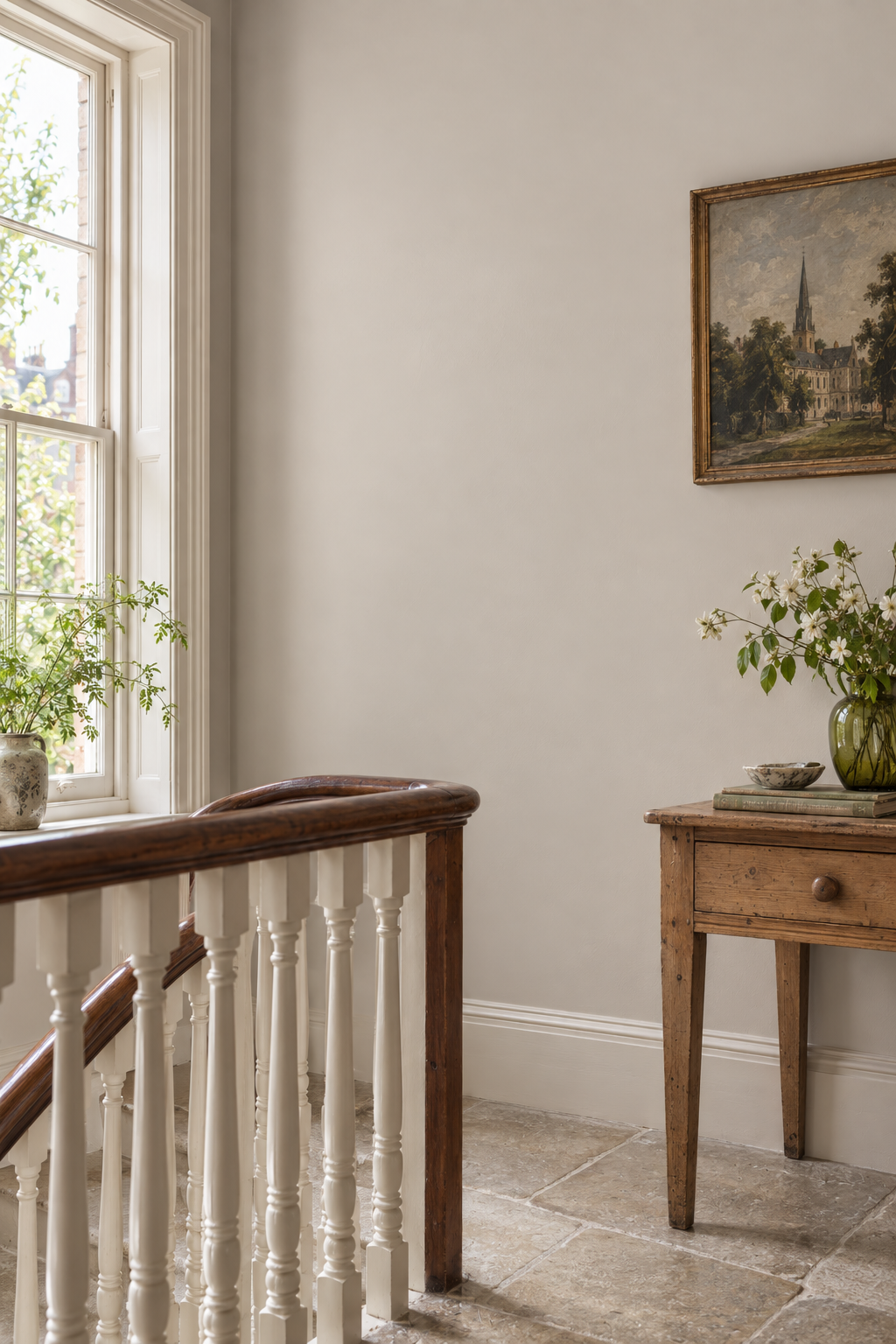 Placepaints Lisbon Taupe paint — Stair Landing · wide