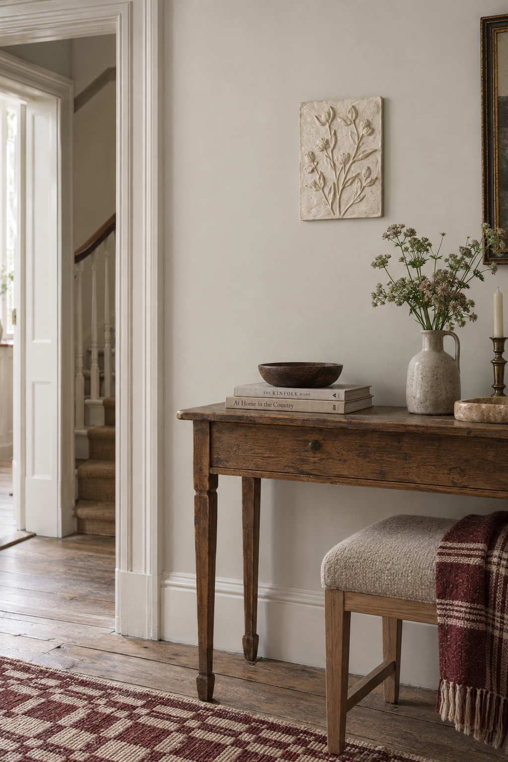 Placepaints Vienna Stone paint — Hallway · dramatic partial crop