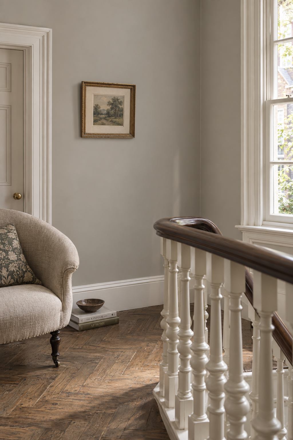 Placepaints Aberdeen Stone paint — Stair Landing · tight vignette