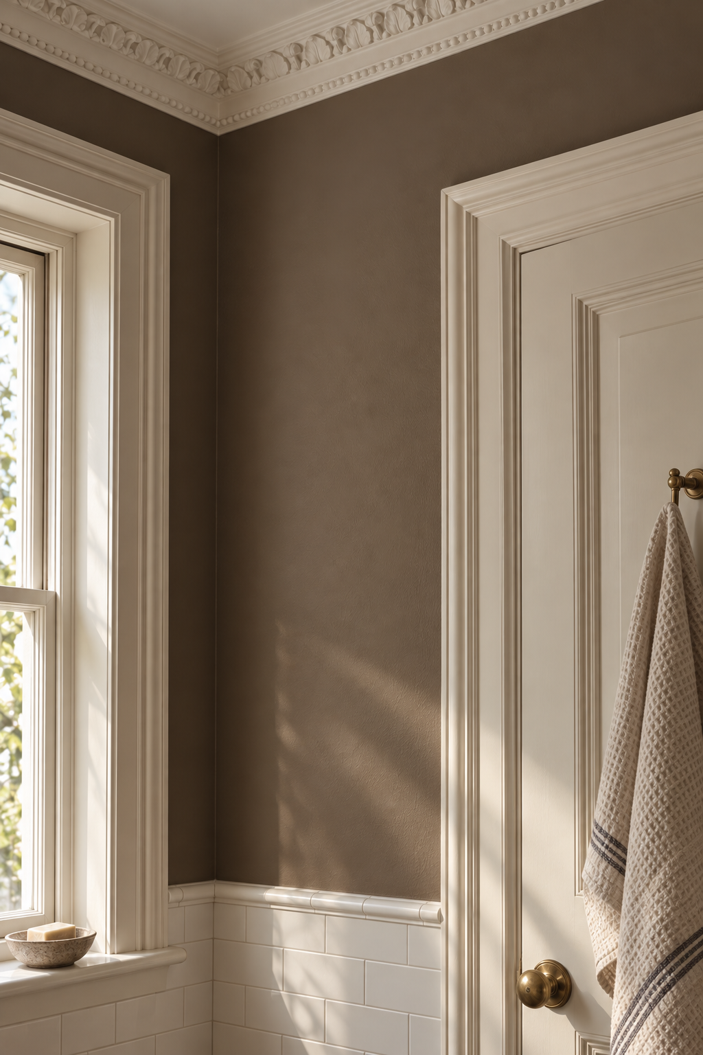 Placepaints Cuban Tobacco paint — Bathroom · close up