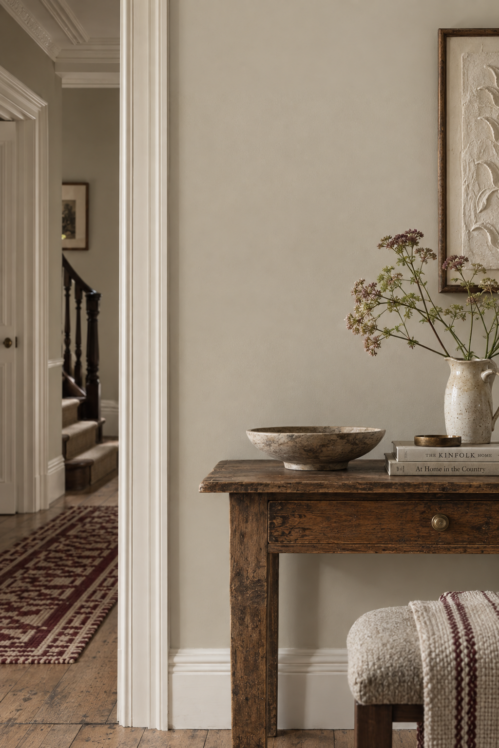 Placepaints Tulum Sand paint — Hallway · dramatic partial crop
