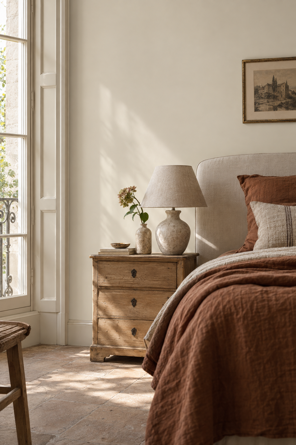 Placepaints Pretty Porto paint — Bedroom · dramatic partial crop