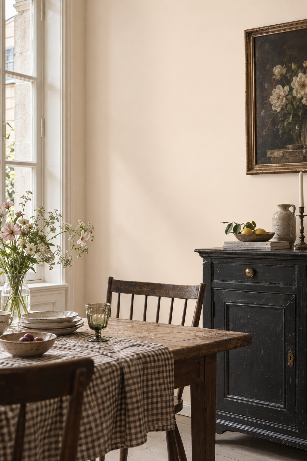 Placepaints Zhuji Pearl paint — Dining Room · tight vignette