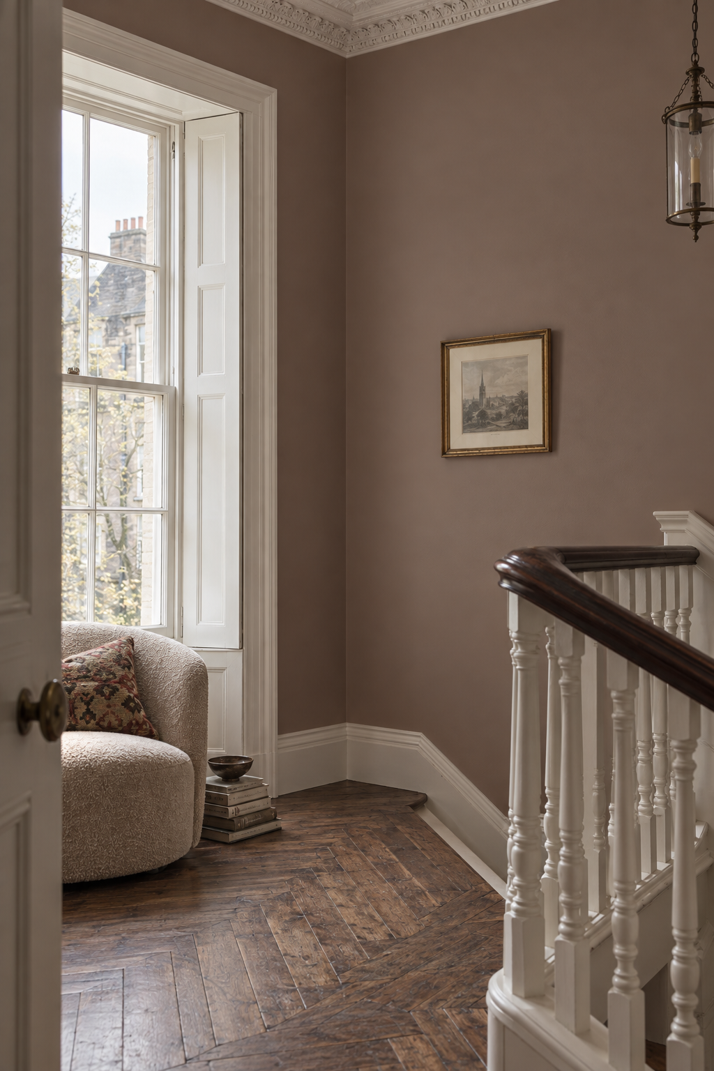 Placepaints Bruges Cocoa paint — Stair Landing · wide